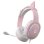 Auriculares Subsonic SA5684-1 com fio RGB microfone boom gaming rosa over ear
