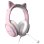Auriculares Subsonic SA5684-1 com fio RGB microfone boom gaming rosa over ear