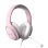Auriculares Subsonic SA5684-1 com fio RGB microfone boom gaming rosa over ear