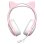 Auriculares Subsonic SA5684-1 com fio RGB microfone boom gaming rosa over ear