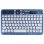 Teclado Royal Bailey 0303d Bluetooth ultrafino ligero QWERTY azul