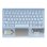 Teclado Royal Bailey Z33 Bluetooth ultrafino leve ABS azul QWERTY inglês