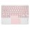 Teclado Royal Bailey X118 Bluetooth ultrafino ligero con batería recargable rosa