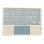 Teclado Royal Bailey X129 Bluetooth ultrafino ligero con batería recargable azul