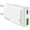 Cargador MediaRange 30W GaN USB-C y USB-A 2 Puertos Blanco