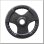 Disco Olimpico HMS TOH 25 kg Gomma Nera 51 mm Diametro 44 cm