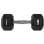 Mancuerna HMS Fitness HEX PRO 14 kg, Peso Fijo, Acero Inoxidable, Caucho, Negro