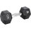 Mancubra a peso fisso HMS Fitness HEX PRO 10 kg, acciaio inossidabile e gomma