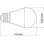 Bombilla LED GTV E27 12W 1100lm 3000K Cálida