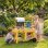 Aiyaplay Cocina De Juguete Exterior Con Ruedas Agua Real Fregadero Amarillo