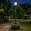 Outsunny Farola Solar Exterior De Jardín Con Macetero P2 Modos De Brillo Ip44