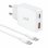 Cargador Red Cool Ultra Fast PD Tipo-C + USB GaN 65W Blanco