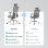 Silla Ergonómica Sihoo M18 Soporte 4 Puntos Malla Transpirable Gris