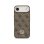 Cover Guess in polipelle marrone con logo strass e cinturino largo per iPhone Air