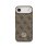 Funda para móvil Guess Schutzhülle Polipiel Braun Logo Strass Breiter Riemen für iPhone Air