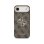Funda para móvil Guess Air carcasa rígida marrón con logo dorado para iPhone 4G