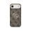 Funda para móvil Guess Air carcasa rígida marrón con logo dorado para iPhone 4G