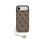 Funda para móvil Guess Carcasa protectora premium marrón logo 4G charm dorado para iPhone
