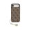 Funda para móvil Guess Carcasa protectora premium marrón logo 4G charm dorado para iPhone