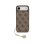 Funda para móvil Guess Carcasa protectora premium marrón logo 4G charm dorado para iPhone