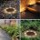 Lámpara Solar de Suelo Autrucker 8 LED Luz Cálida IP68 Paquete 4
