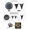 Lámpara Solar de Suelo Autrucker 8 LED Luz Cálida IP68 Paquete 4