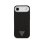 Funda para móvil Guess Air Carcasa rígida Polipiel negra purpurina Magsafe para iPhone