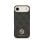 Funda para móvil Guess Air Carcasa Polipiel Negra Logo Strass Correa Ancha para iPhone Air