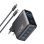 Cargador Anker 140W, Carga Rápida, Qi Pantalla inteligente, 3 USB-C, 1 USB-A, Touch control, Gris