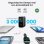 Cargador Anker 140W, Carga Rápida, Qi Pantalla inteligente, 3 USB-C, 1 USB-A, Touch control, Gris