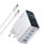 Cargador Anker 140W, Carga Rápida, Qi Pantalla inteligente, 3 USB-C, 1 USB-A,Touch control, Plata