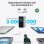 Cargador Anker 140W, Carga Rápida, Qi Pantalla inteligente, 3 USB-C, 1 USB-A,Touch control, Plata