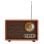 Radio Portátil Adler AM/FM 10W Bluetooth Marrón