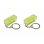 Llavero de anilla Kabelmeister TOOL-003-2 Plata Transparente Amarillo Rectángulo 2 piezas