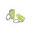 Llavero de anilla Kabelmeister TOOL-003-2 Plata Transparente Amarillo Rectángulo 2 piezas