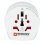Adaptador Skross 1.500202-E Tipo F 16 A 2500 W Blanco 2-3 polos
