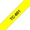 Fitas para impressora de etiquetas Brother TC-601 Preto sobre amarelo 12 mm