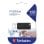 Unidad USB Verbatim PinStripe 128 GB USB 2.0 Negra con Tapa