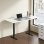 Kimex Escritorio Motorizado Sentado De Pie, 150 X 75 Cm, Tablero Blanco Con Bordes Redondeados/base Negra