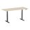 Kimex Escritorio Motorizado Sentado De Pie, 180 X 75 Cm, Tablero Madera Natural/base Negra