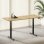 Kimex Escritorio Motorizado Sentado De Pie, 180 X 75 Cm, Tablero Madera Clara Rústica/base Negra