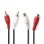 Cable de extensión de audio estéreo Nedis CAGB24205BK20 2 m RCA hembra a macho