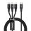 Cable Baseus Rapid 3-in-1 USB A a USB-C/Micro USB/Lightning 1,5 m Negro