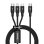 Cable Baseus Rapid 3-in-1 USB A a USB-C/Micro USB/Lightning 1,5 m Negro