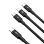 Cable Baseus Rapid 3-in-1 USB A a USB-C/Micro USB/Lightning 1,5 m Negro