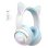 Casque ONIKUMA GT838 sans fil Bluetooth gaming avec micro et éclairage RGB blanc bleu