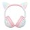 Auriculares ONIKUMA GT838 sem fios Bluetooth gaming com microfone e RGB rosa e branco