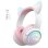 Auriculares ONIKUMA GT838 sem fios Bluetooth gaming com microfone e RGB rosa e branco