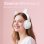 Auriculares ONIKUMA GT838 sem fios Bluetooth gaming com microfone e RGB rosa e branco