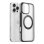 Funda para móvil Torras Ostand R Fusion Cover rígida gris transparente con soporte para iPhone 16 Pro Max